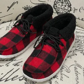 Buffalo Plaid Sneaker Bootie