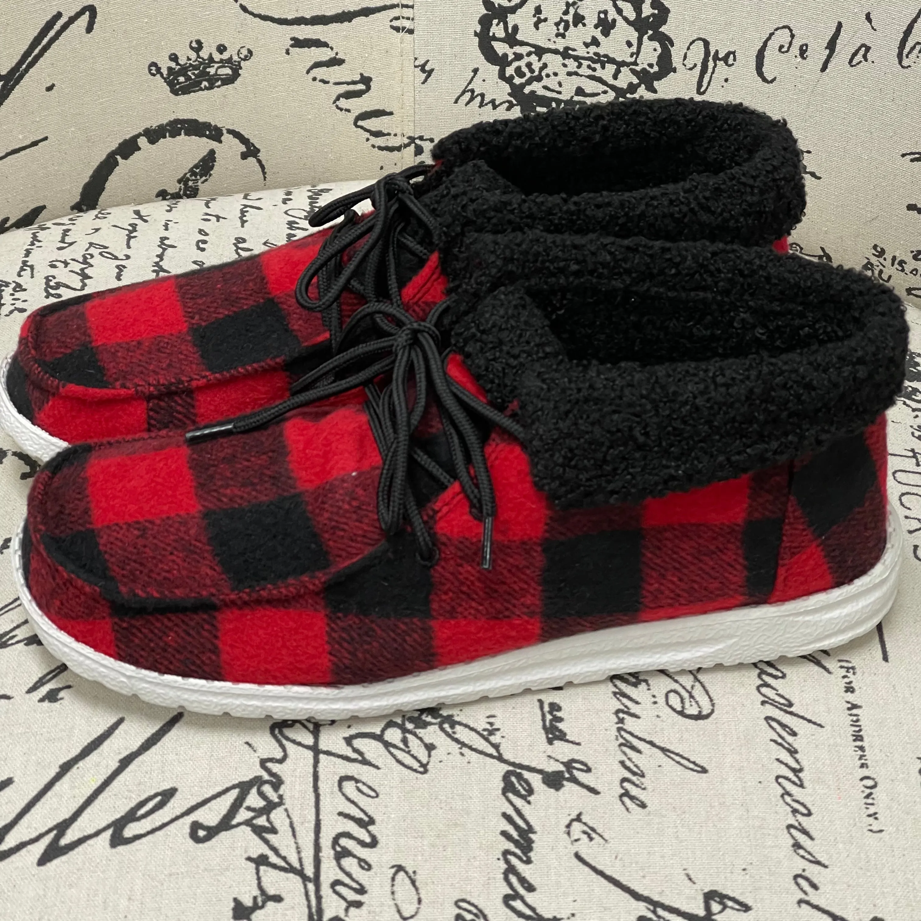 Buffalo Plaid Sneaker Bootie