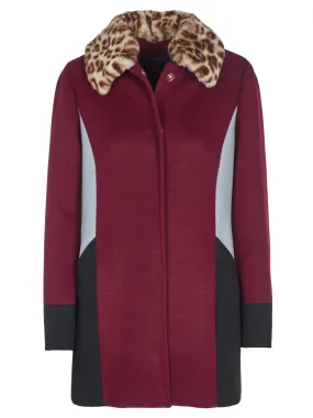 Burgundy Trussardi Jeans Coat