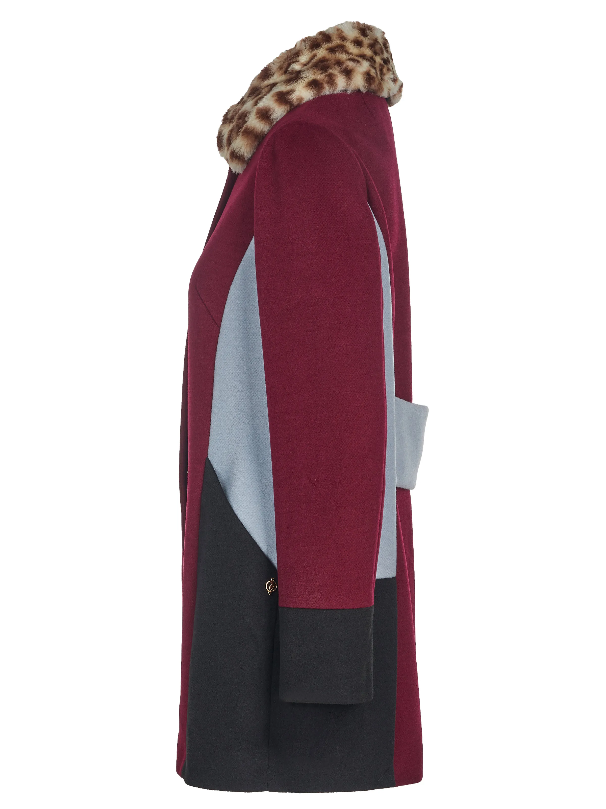 Burgundy Trussardi Jeans Coat