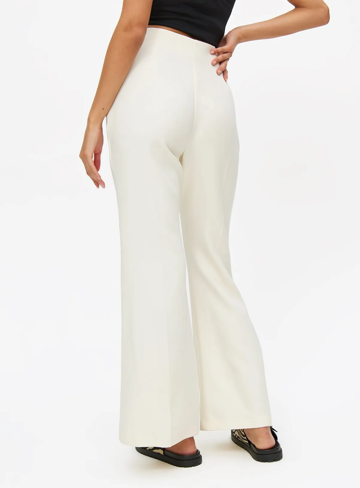 Cream Flare Coord Trousers 16S | Tu Trousers