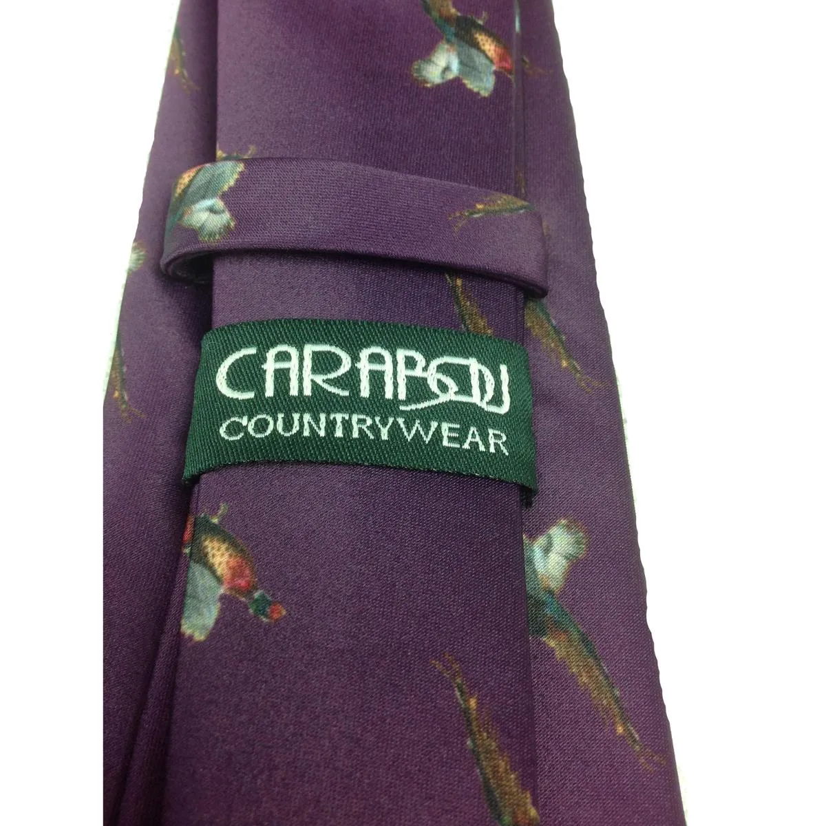 Buy Pheasant Country Themed Outdoor Tie in Gold, Green or Wine Formal Neck Tie - Fast UK Delivery | Insight Clothing