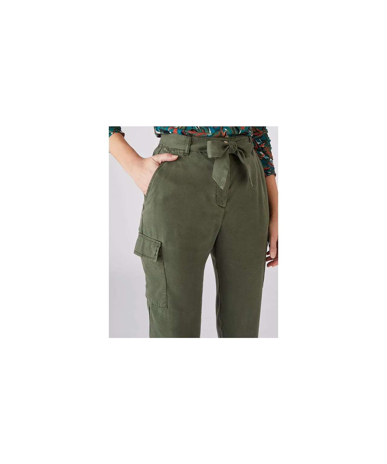 Cargo Pants with Tie Waist