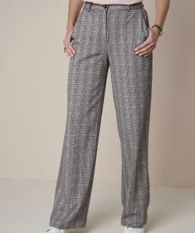 Check Wide-leg Pants