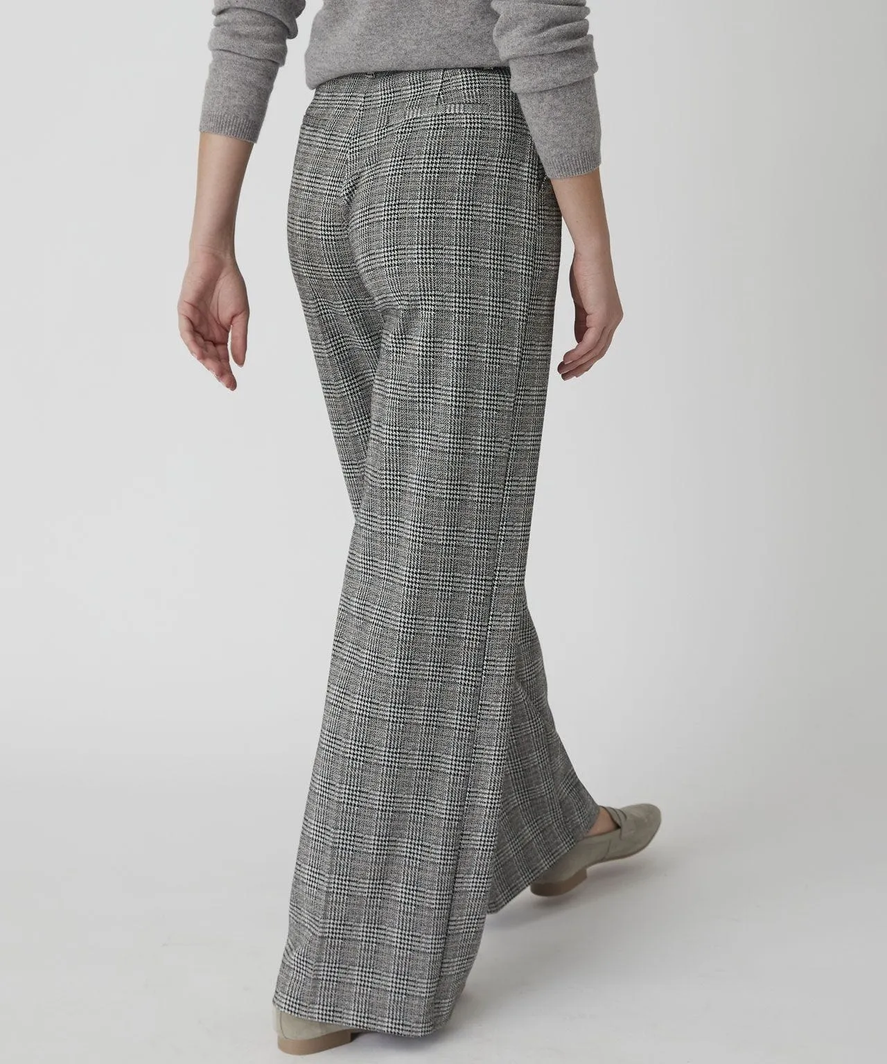 Check Wide-leg Pants