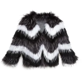 Chevron Fox Coat