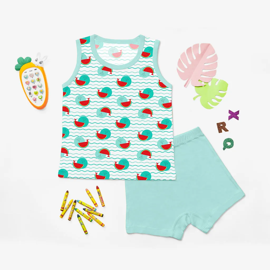 Top and Shorts Set with Size Options and New Print Design