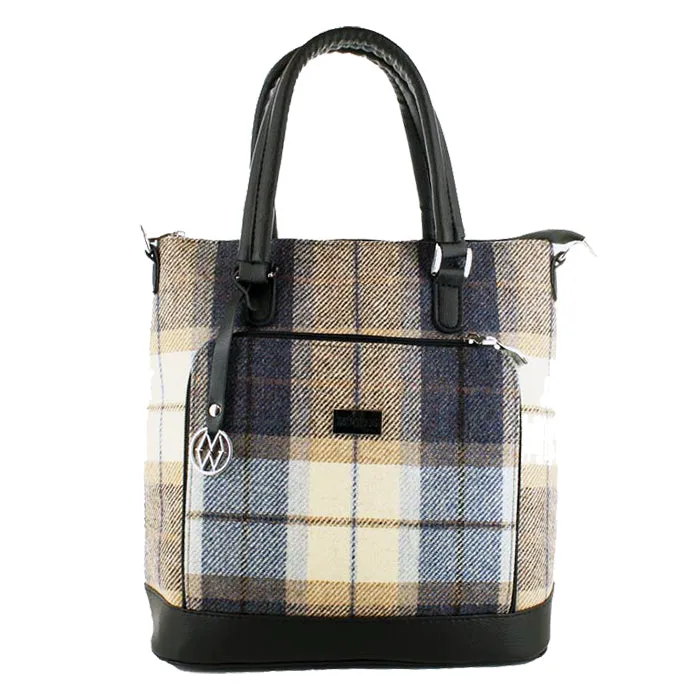 Ciara Bag Made with Authentic Irish Tweed and Leather