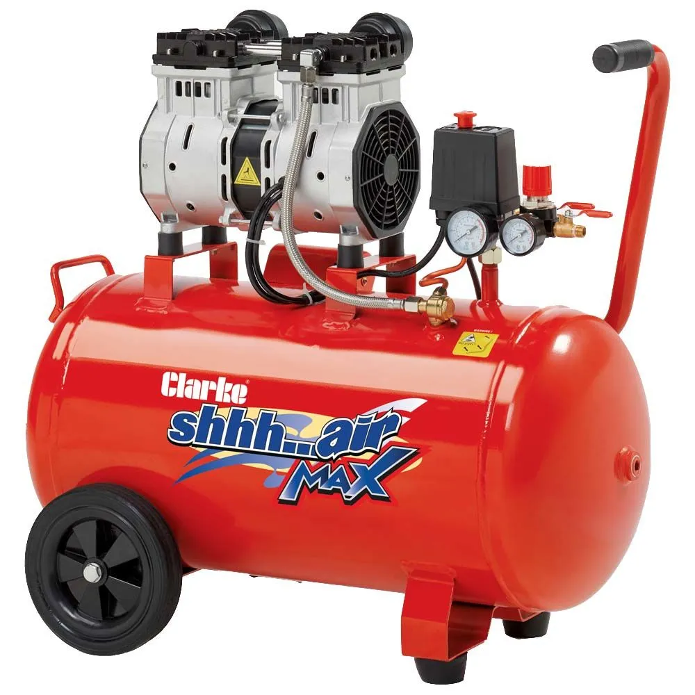 Clarke SHHH50/150 Shhh Air Max 7cfm 50 Litre 1.5HP Low Noise Compressor (230V) - Code 2242045