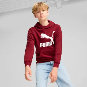 PUMA Intense Red Classics Logo Hoodie for Boys 8-16 years