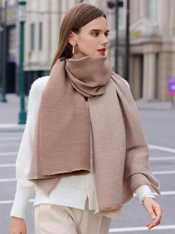 Color Block Women's Scarves: Daily Casual Muffler for Fall Winter