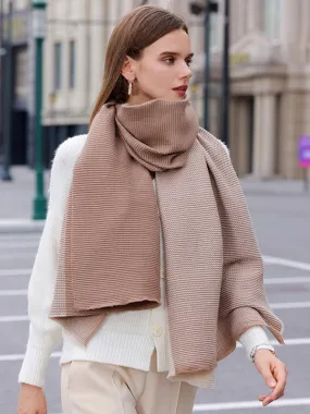 Color Block Women's Scarves: Daily Casual Muffler for Fall Winter