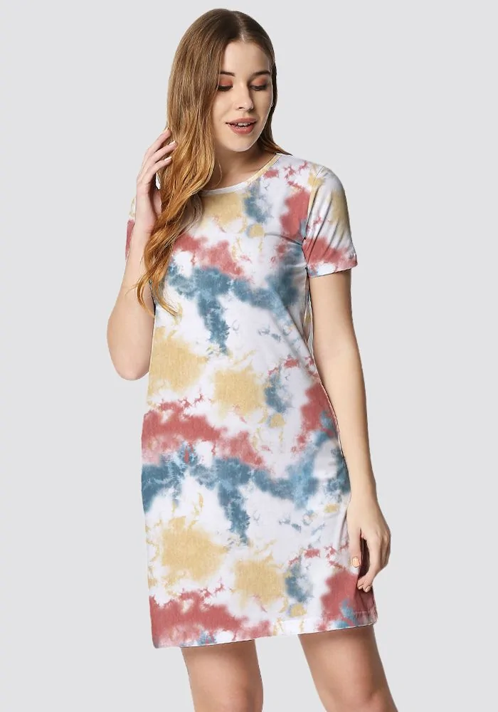 Colorful Cloud T-shirt Dress