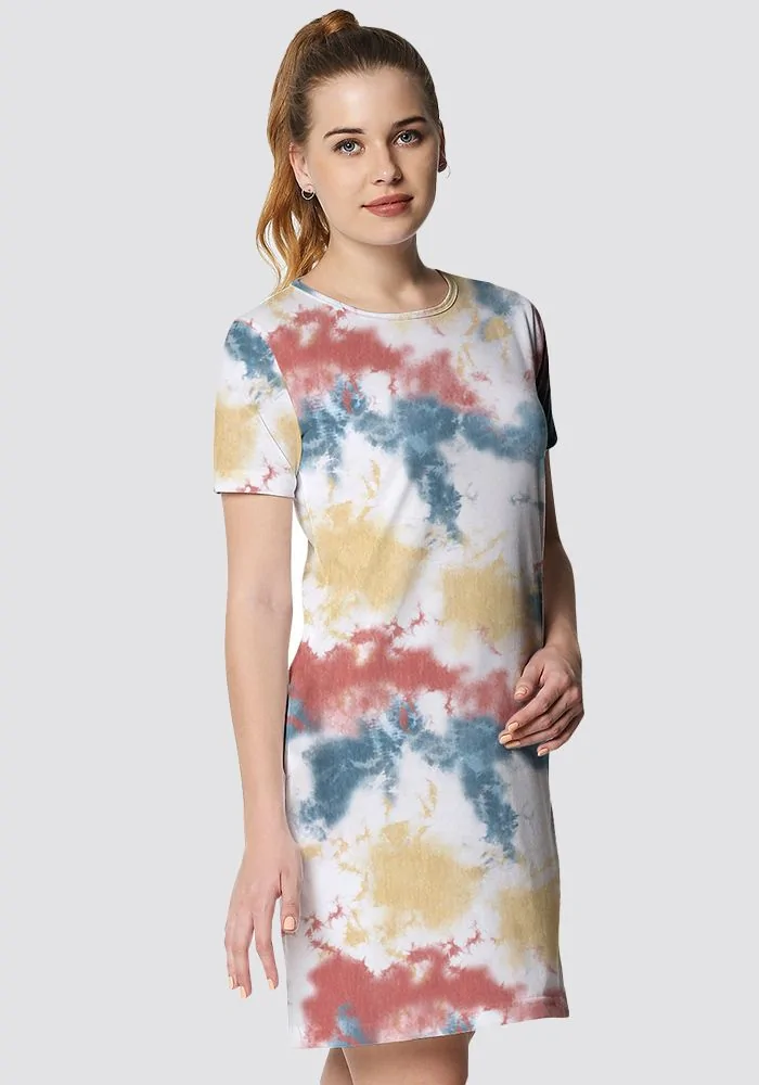 Colorful Cloud T-shirt Dress