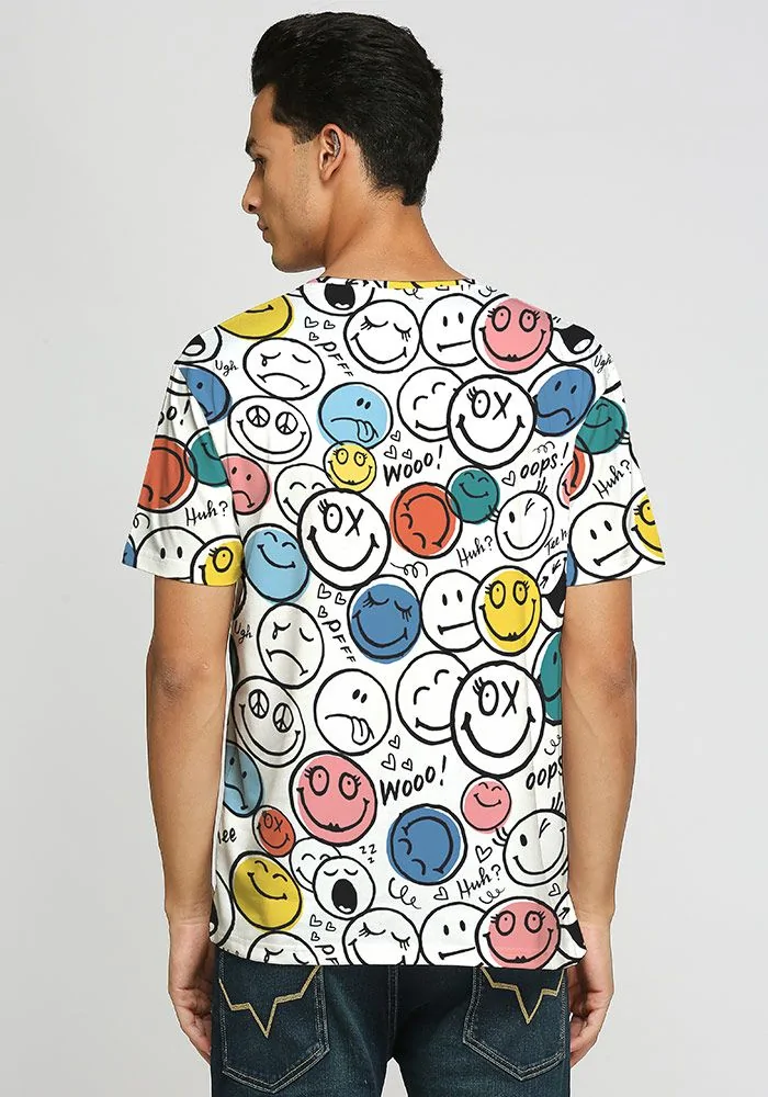 Smiley Face Print T-shirt