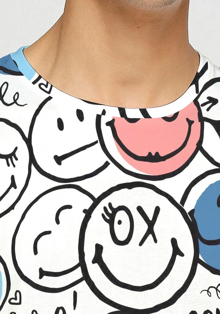 Smiley Face Print T-shirt