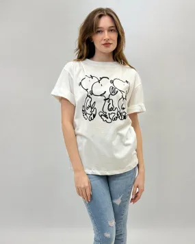 Cotton T-shirt with Printed Designs