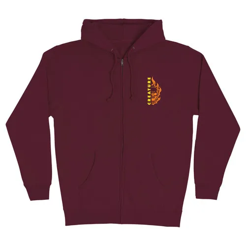 Creature Skateboards Vortex Zip Hoody Maroon