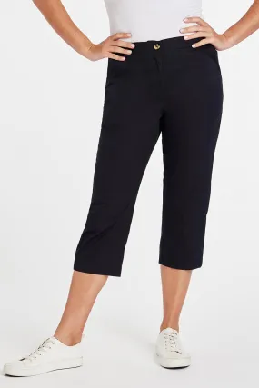 Cropped Elastic Trousers