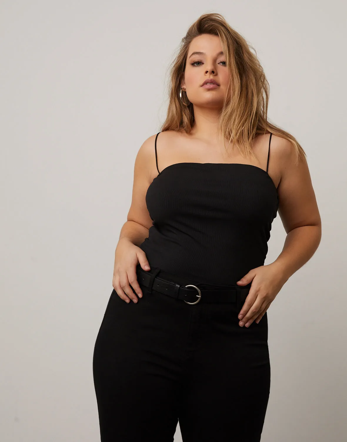 Cropped Tank Top Plus Size