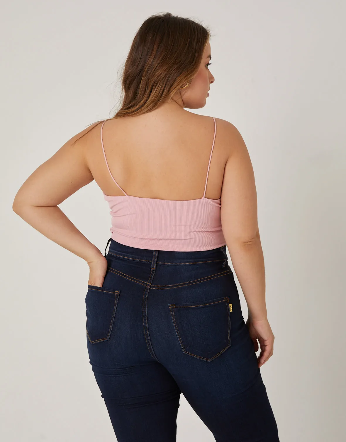 Cropped Tank Top Plus Size