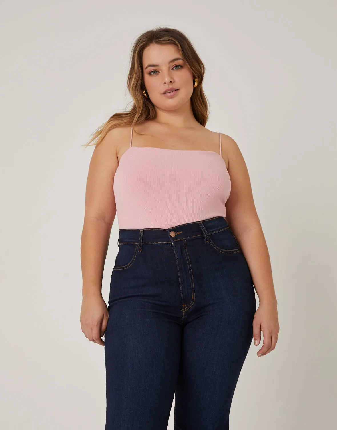 Cropped Tank Top Plus Size