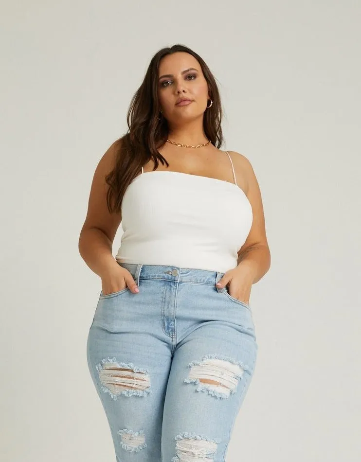 Cropped Tank Top Plus Size