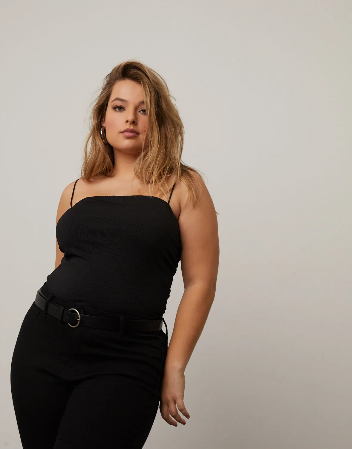 Cropped Tank Top Plus Size