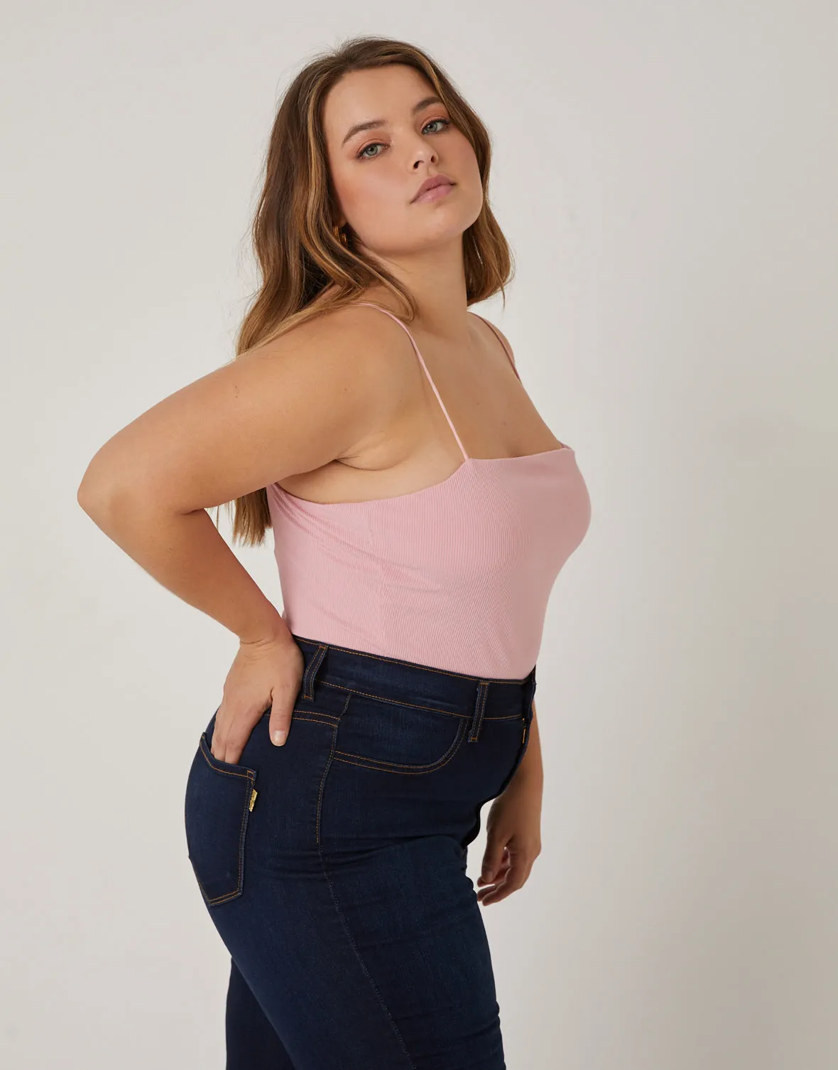 Cropped Tank Top Plus Size