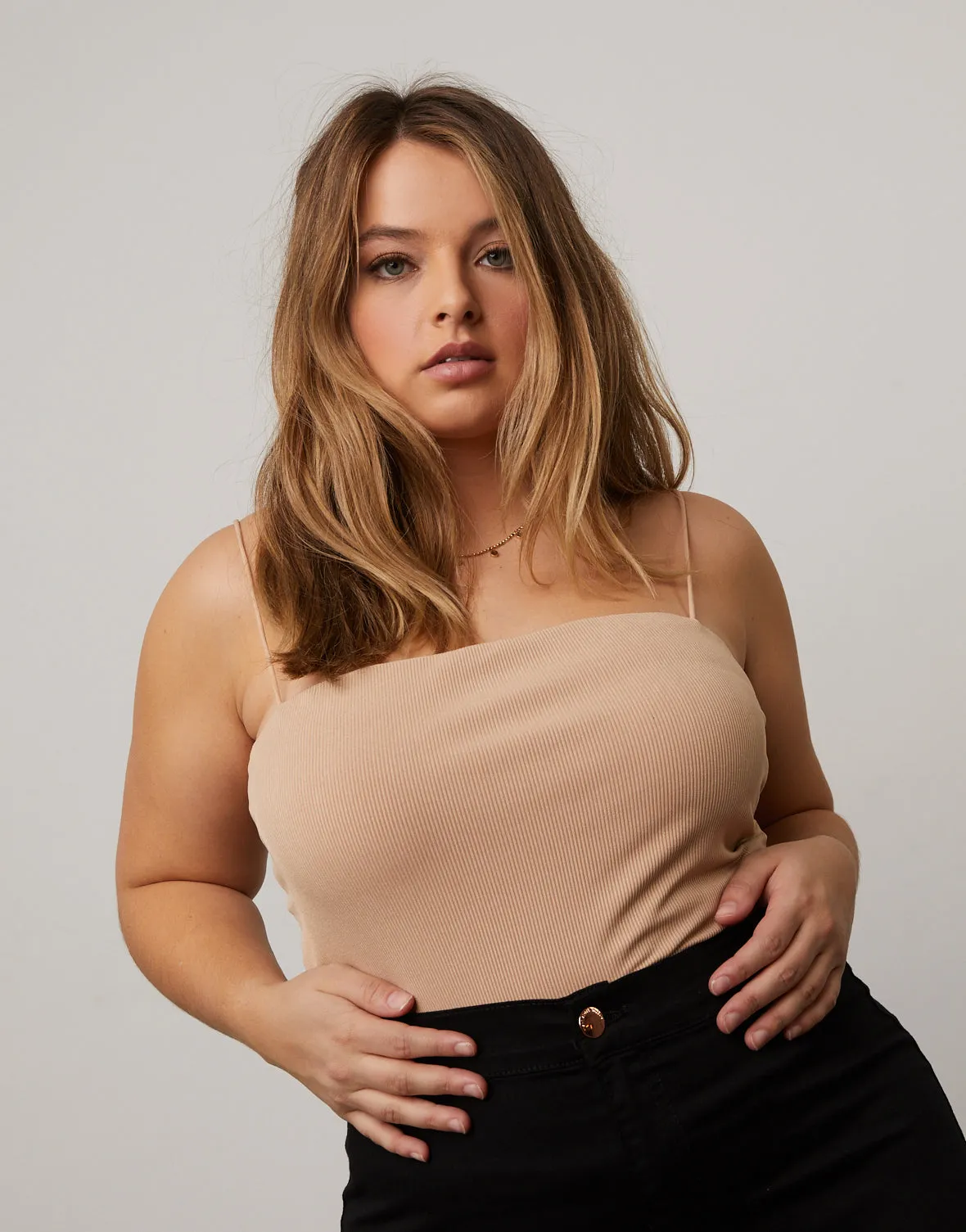 Cropped Tank Top Plus Size