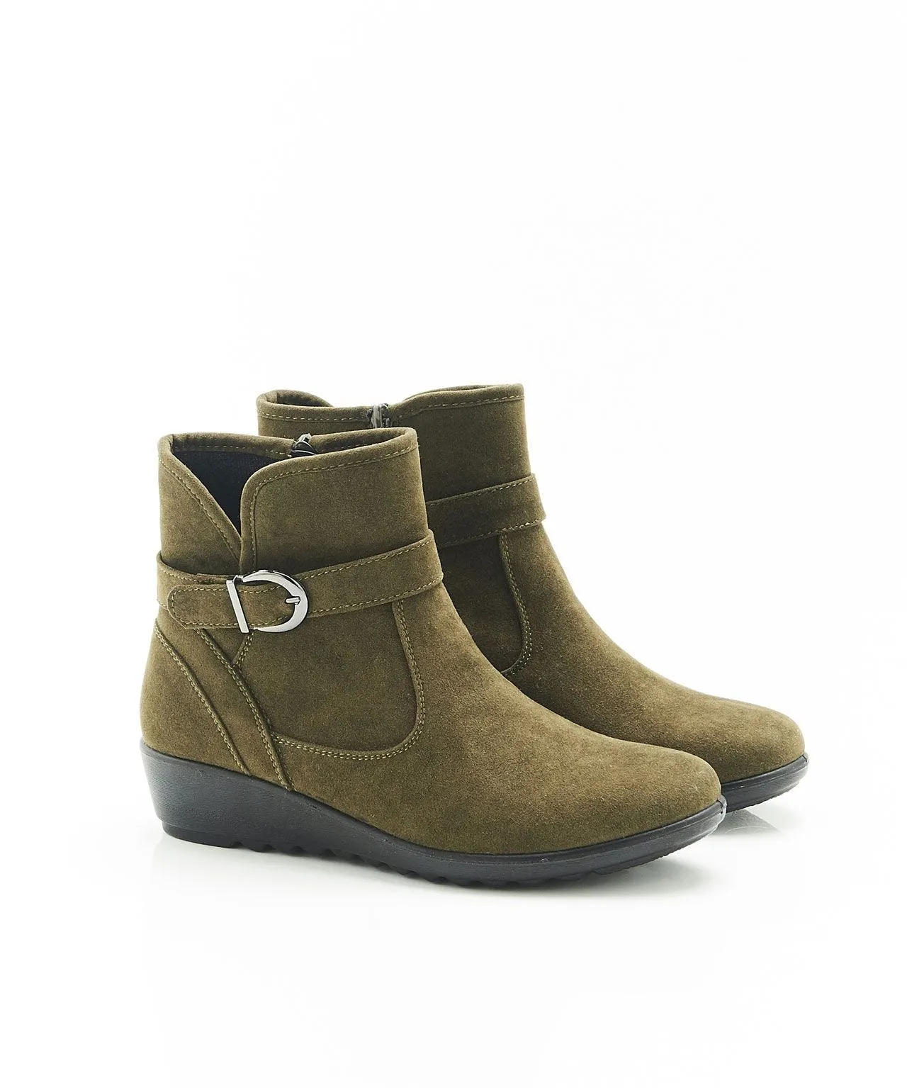 Suede-Look Cushion-Walk Boots