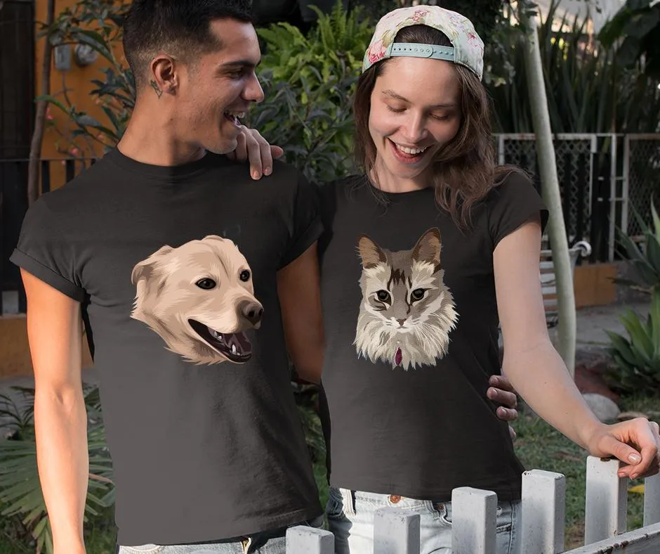 Custom Pet Portrait Unisex T-shirt