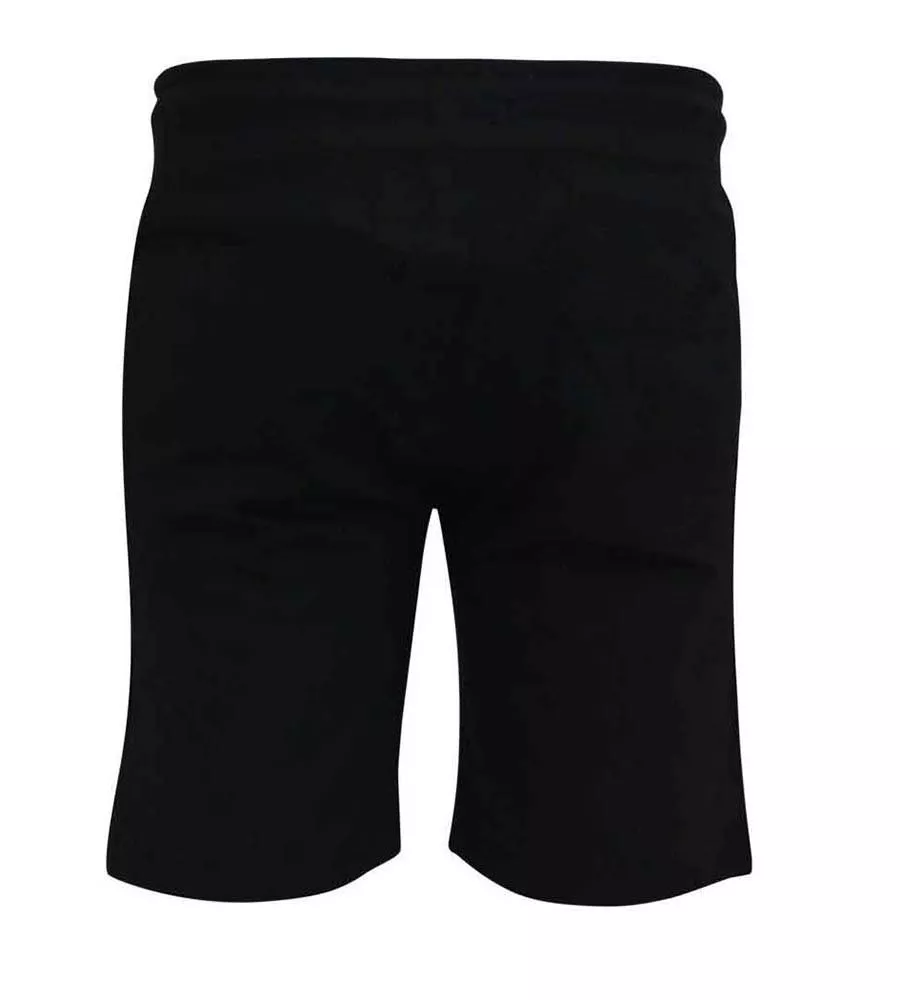 Big Men's Black Couture Shorts With Elasticated Waistband (HOLBROOK)