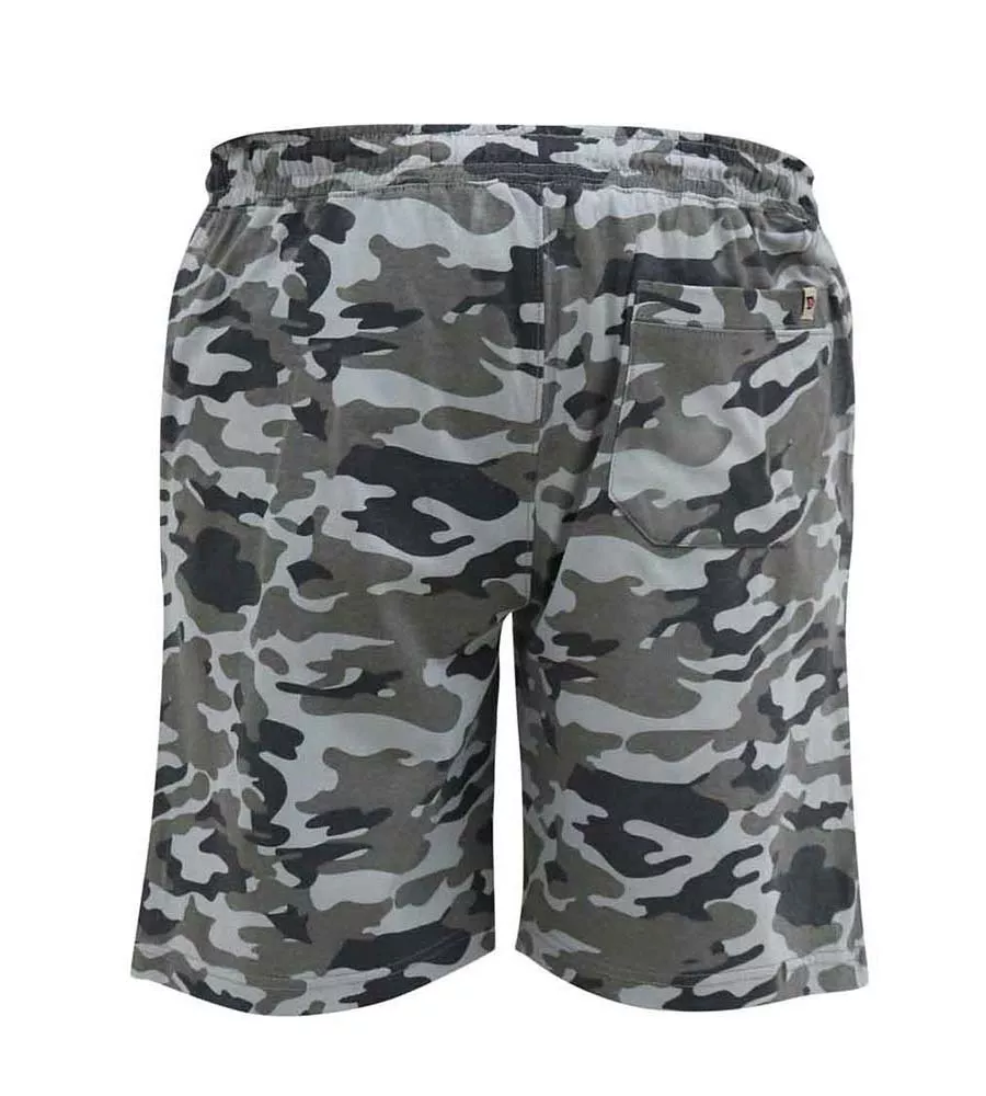 Big Men's Jersey Camouflage Shorts With Elasticated Waist (CARLTON)