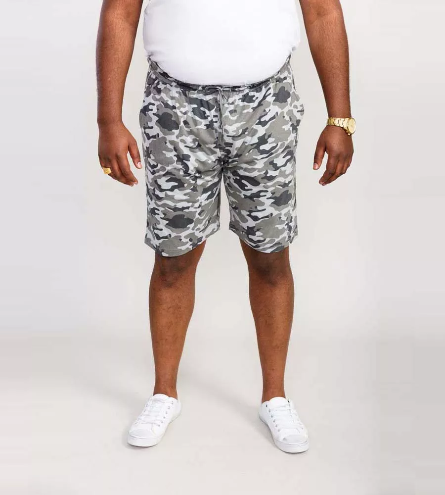 Big Men's Jersey Camouflage Shorts With Elasticated Waist (CARLTON)