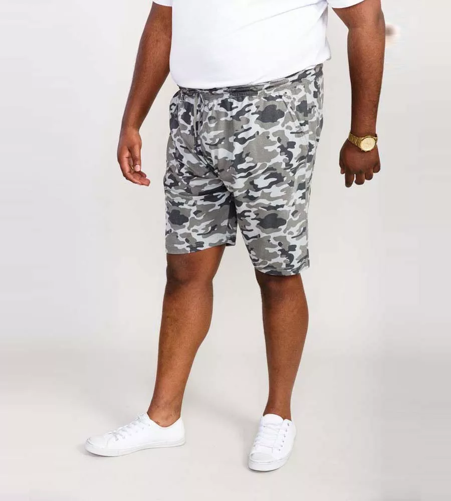 Big Men's Jersey Camouflage Shorts With Elasticated Waist (CARLTON)