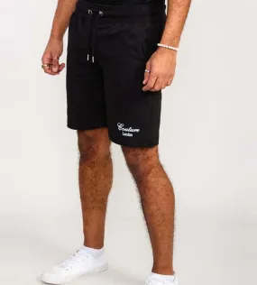 Men's Black Couture Shorts With Elasticated Waistband (HOLBROOK)