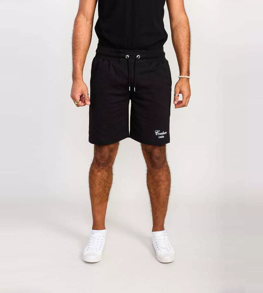 Men's Black Couture Shorts With Elasticated Waistband (HOLBROOK)