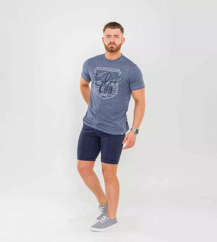 Men's Navy Stretch Chino Shorts (OPALA 1)