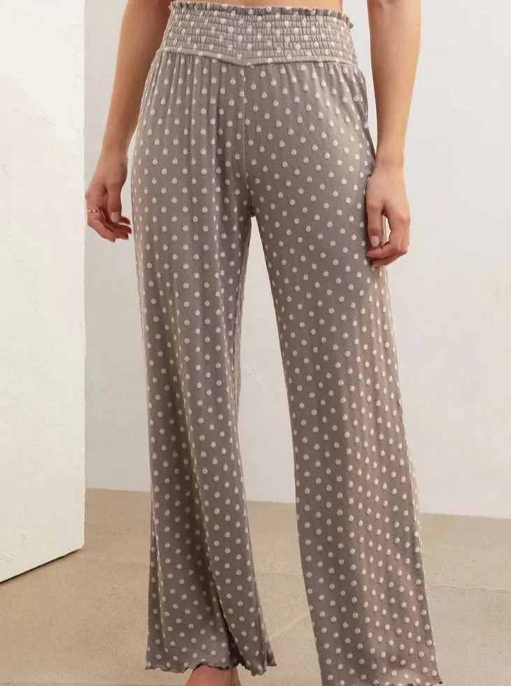 Dawn Dot Pant can be rewritten as Morning Polka Dot Trousers.