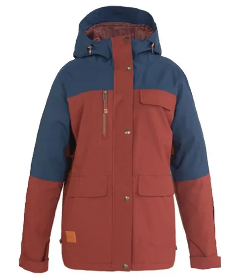 Dark Blue/Rust Red Sustainable Women's Snowboard Jacket DC Shoes Liberate