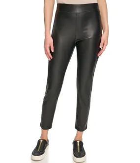 DKNY Pull-On Faux Leather Leggings