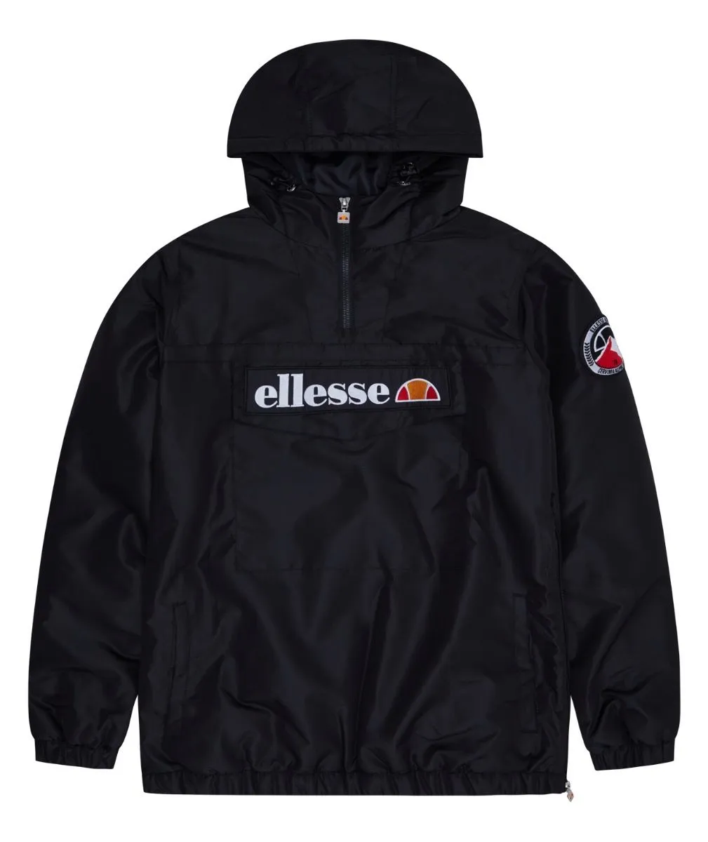 Black Ellesse Monterini Overhead Anorak Jacket