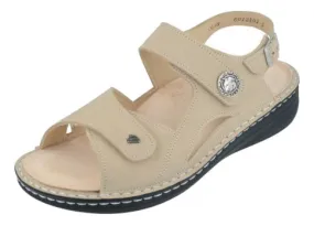 Finn Comfort Womens Barbuda Sandals in Ivory Nubuck