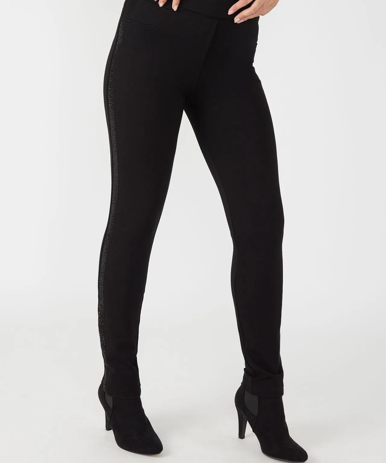 Ponte Leggings with Sparkle Detail by First Avenue