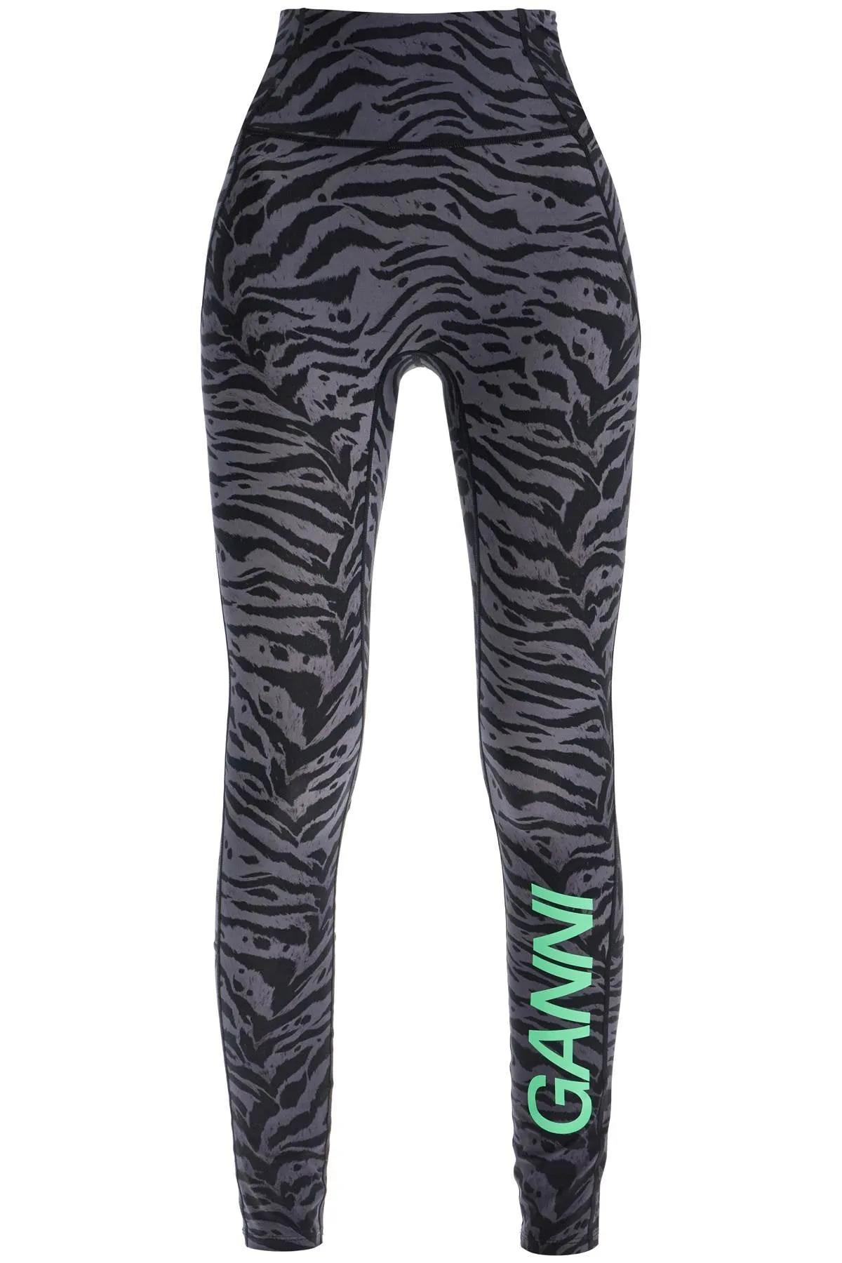 Ganni animal print athletic leggings