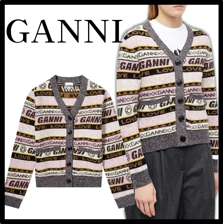 Ganni Cardigans | Casual Street Style Logo - Shop Now