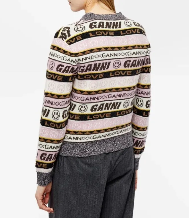 Ganni Cardigans | Casual Street Style Logo - Shop Now