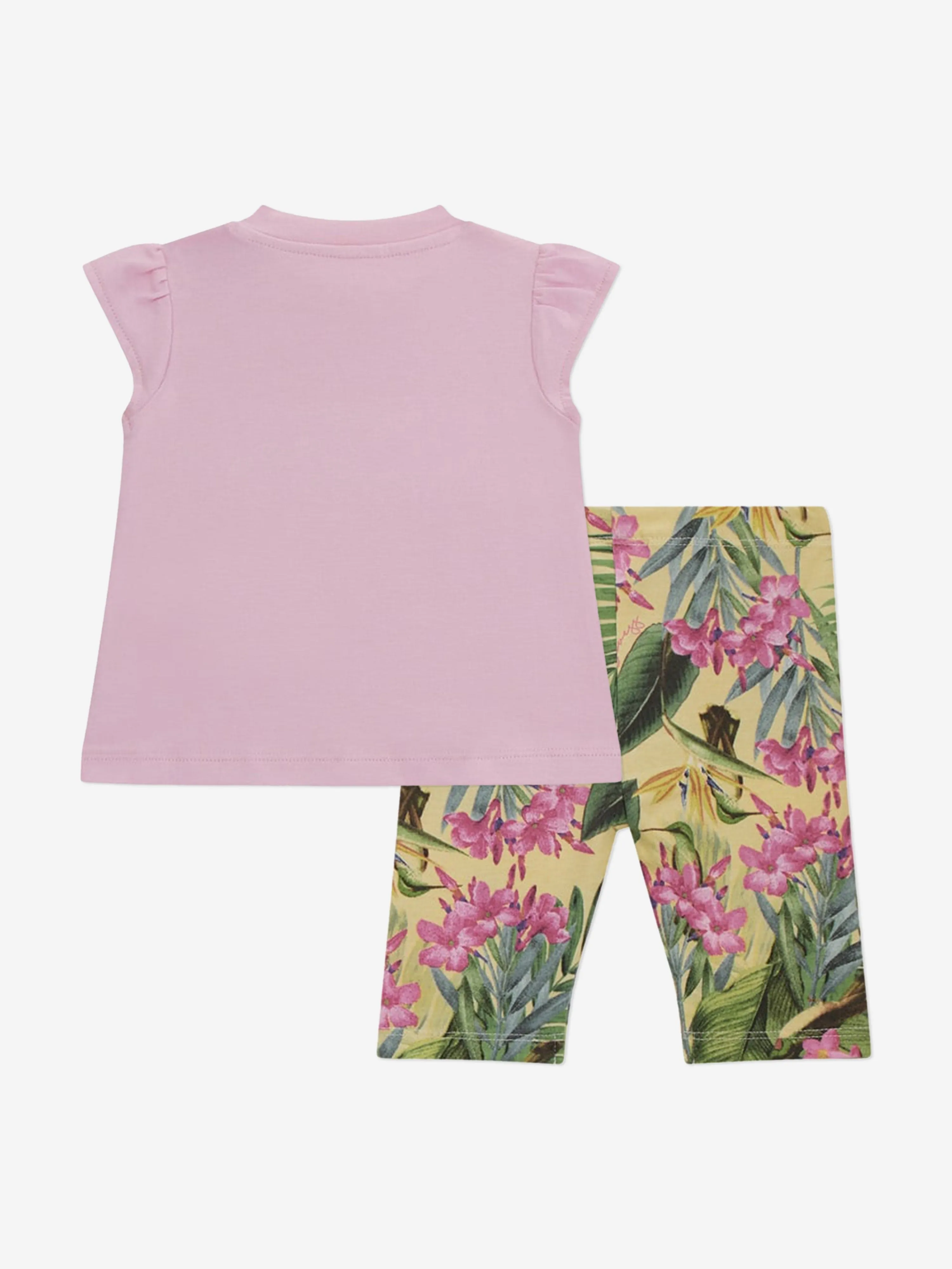 Girls Wild Tulip Leggings Set Pink - Guess