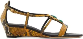 Giuseppe Zanotti Adelaide Python-Print Sandals in Multicolour